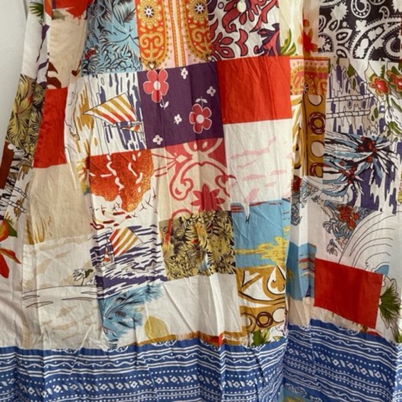 QUIKSILVER Maxi Patchwork Print Back Lace Up Dress - Picture 4 of 7